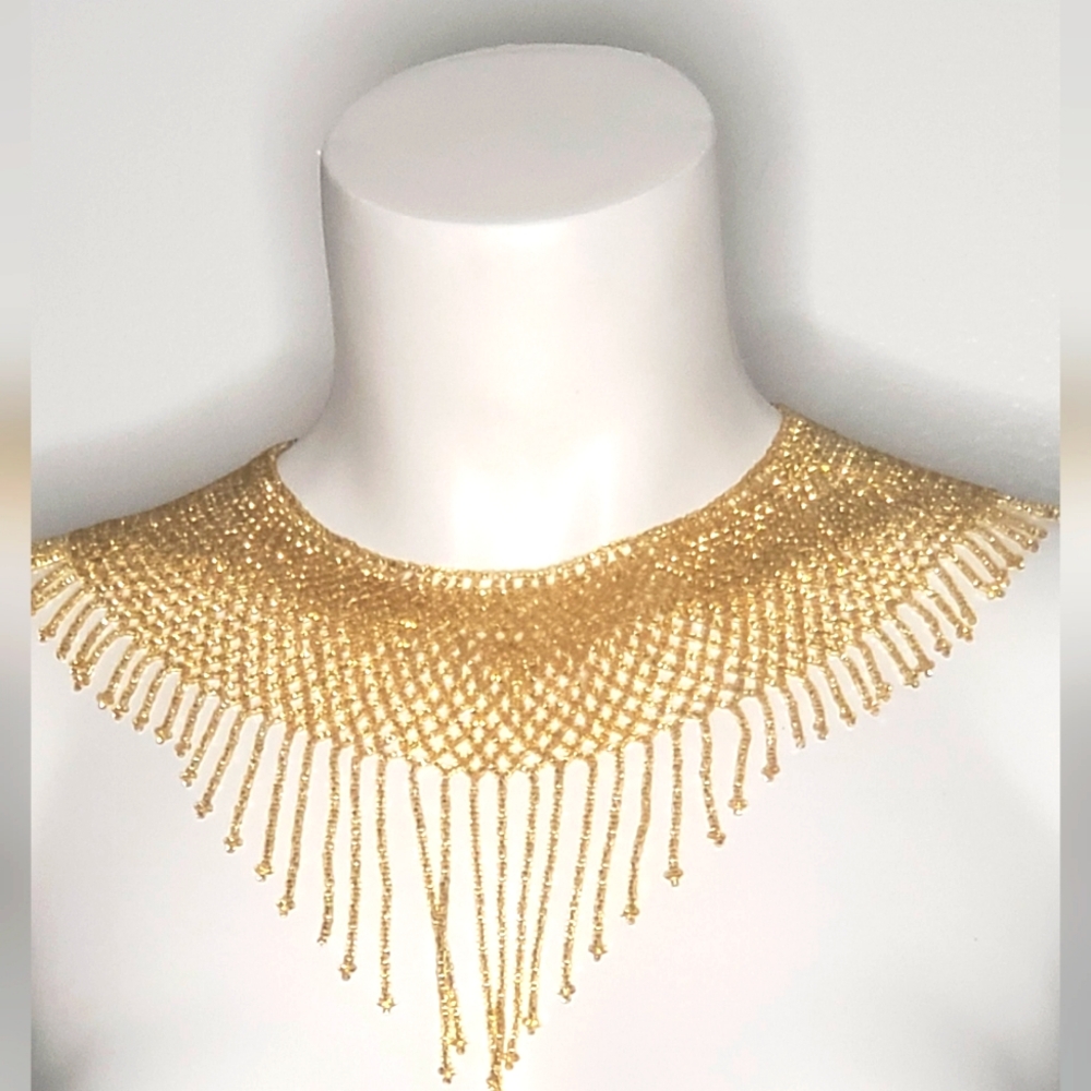 Necklace handmade  pattern-beaded- from and artist Playa del Carmen -Mexico